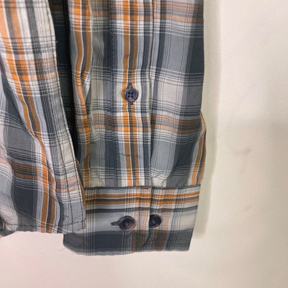 Filson Fishing Shirt Mens Small Twin Lakes Green Gold Plaid Lightweight Vented - Picture 6 of 11